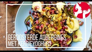 Ottolenghis geroosterde aubergine met kerrieyoghurt  OhMyFoodness [upl. by Enelyak]