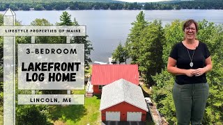 SOLD Stunning Lakefront Log Home  Maine Real Estate [upl. by Diva]