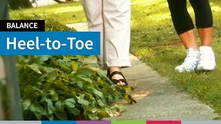 HeeltoToe Walk Balance Exercise for Older Adults [upl. by Akeryt362]