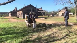 Texas Revolution Militia marching and drill reenactment at Father of Texas San Felipe De Austin [upl. by Rosco]