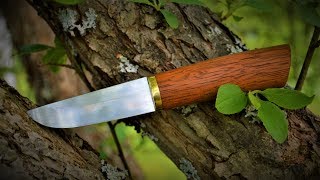 Knifemaking 90mm Puukko And A Sheath [upl. by Coad347]