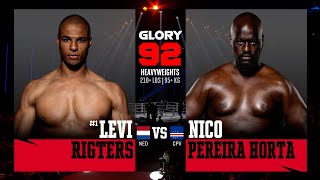 Levi Rigters v Nico Pereira Horta  GLORY 92 Rotterdam [upl. by Ijies20]