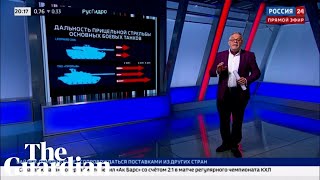 Toothless Leopards and battered Abrams Russian TV mocks Nato tanks promised to Ukraine [upl. by Alyss516]