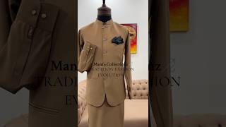 Mustard Brown shalwar kameez with waistcoat By Mani’s Collectionz🪡traditionandstyle fashion [upl. by Elladine]