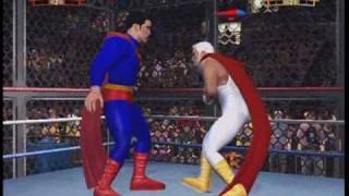 superman vs supreme hell in a cell wwe legends of wrestlemania caws [upl. by Yddub]