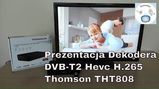 Dekoder DVBT2 THOMSON THT808  aktualizacja i recenzja tunera DVBT2 z H265 HEVC [upl. by Ramirol]