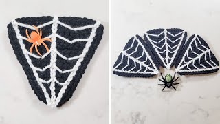 Crochet Spiderweb Coasters  Garland Halloween Crochet [upl. by Clarise]