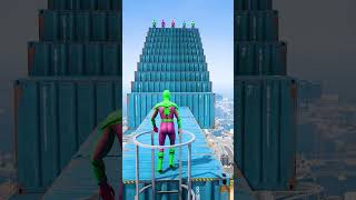 GTA 5 Epic Water Ragdolls  SpiderMan Jumps  Fails ep2856 shorts [upl. by Zsolway]