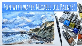 Playing with Winsor amp Newton Artisan Water Mixable Oil Paints Full Process Video [upl. by Clayson805]