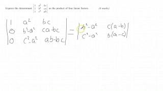 Factorising determinants simplifying determinants  AQA FP4 [upl. by Coulombe]