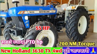 New Holland 3630 TX 4wd full review । 55hp new holland 3630 2023 model 4wd 🔥। RahulRandhawa [upl. by Nwahsel]