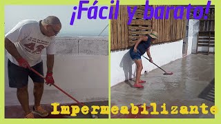 Impermeabilizante FÁCIL para techo 👌 CASERO eficiente y BARATO [upl. by Raynell602]