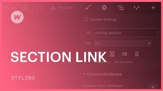 Using anchor links to go directly to a section — Webflow tutorial [upl. by Enilamme847]