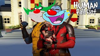 TRY NOT TO LAUGH Oggy Becomes DEADPOOL In Funny Human Fall Flat [upl. by Shiller]