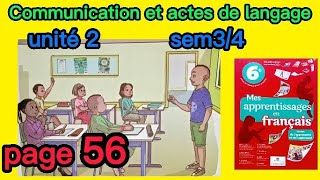 Communication et actes de langage6AEPunité 2dialogue 2Mes apprentissages en françaisمترجم [upl. by Erlina366]