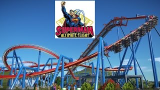 Superman Ultimate Flight Recreation  Planet Coaster BampM Flyer [upl. by Ydnal735]