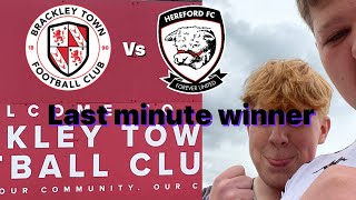 Brackley town vs Hereford FC last minute winner￼ [upl. by Htiek]