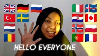 ASMR quotHello Everyonequot in 15 Different Languages [upl. by Auohs]