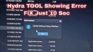 Hydra Update Software Using HUMTool Showing Error FIX Just 10 Sec 2023  Urdu  Hindi [upl. by Iak]