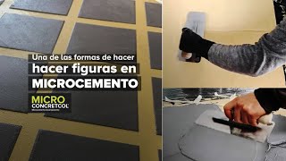 Una de las formas de hacer figuras en microcemento  MICRO CONCRETCOL [upl. by Corley]