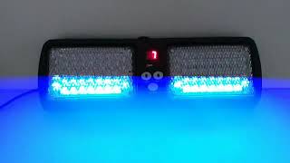 AUDIOPIPE LED Frontblitzer Sonnenblende 45W Police BLAU [upl. by Teodor]