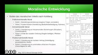 Psychologie  Entwicklung  Moralische Entwicklung [upl. by Anatniuq]