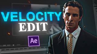 HOW TO Make a Velocity Edit I After Effects Tutorial [upl. by Inohs]