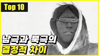 비슷해 보여도 완전히 다른 남극과 북극의 결정적 차이 Top 10 [upl. by Nedrud]