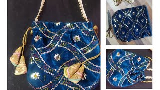 potli bag purse valvate fabric se bnaye beautiful potlies👛👛 [upl. by Bobine27]