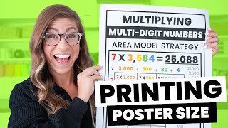 How to Print Poster Size  Tutorial for Teachers [upl. by Auqenat]