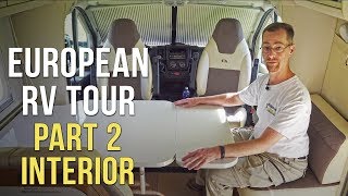 ItalianEuropean Motorhome  RV Tour  Part 2 Interior [upl. by Schuler966]