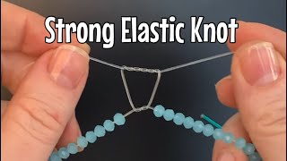 How to tie elastic bracelets  fast and simple beaded stretch cord bracelet knot [upl. by Hinda]