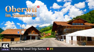 Relaxing Road Trip Series in Switzerland 🇨🇭 Ep5  Epic View From Spiez To Oberwil im Simmental BERN [upl. by Bastian]