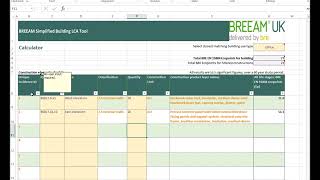 BREEAM Mat 1 tutorial 3 Introduction to the BREEAM Simplified Building LCA tool [upl. by Gauntlett112]