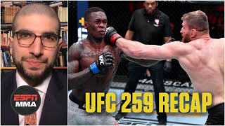 UFC 259 Recap Jan Blachowicz hands Israel Adesanya first loss  ESPN MMA [upl. by Sabina]