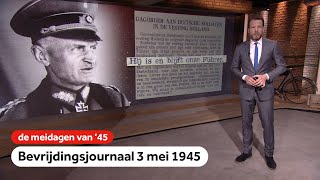 Wilhelmina terug in Nederland maar strijd nog niet gestreden  Bevrijdingsjournaal  3 mei 1945 [upl. by Eenwat]