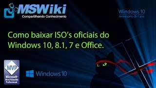 Como baixar ISOs oficiais do Windows 10 81 7 e Office [upl. by Atiral]