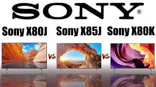 Sony X80J vs Sony X85J vs Sony X80K TV Comparison 2022  Which TV is better for you [upl. by Ahsinyar]