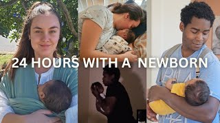 24 HOURS with a CLUSTER FEEDING NEWBORN ⎮ UNFILTERED VLOG [upl. by Tiffanle]