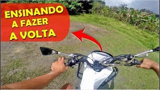 COMO FAZER A VOLTA COM A MOTO  DICAS PRA INICIANTES [upl. by Anenahs]