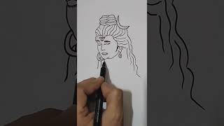 Quick amp easy Bhagwan Shiv drawingshiv mahadev mahakal bhakti [upl. by Ahsyia924]