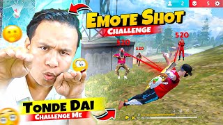 Only Emote Shot Kill Challenge By Tonde Gamer 🥶 Free Fire [upl. by Brynne]