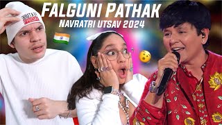 This INDIAN FESTIVAL looks UNREAL Latinos React to Navratri Utsav 2024 ft Flaguni Pathak [upl. by Luhem]