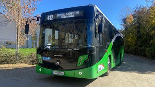 Cab View  Autobuzul Menarini Citymood 10 893 pe linia metropolitană 412  SÂNPETRU [upl. by Melas]