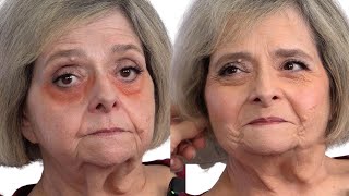 How To Use an Orange Color Corrector for DARK CIRCLES OVER 75  Nikol Johnson [upl. by Levine]