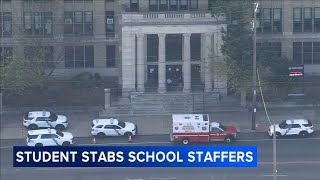 2 staffers stabbed by student at middle school in Northeast Philadelphia Source [upl. by Klayman97]