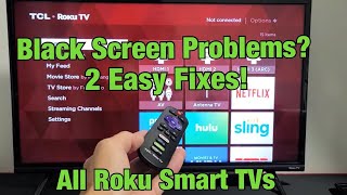 ALL ROKU TVs Black Screen or Flickering Black Screen FIXED 2 Solutions [upl. by Ennaeiluj]