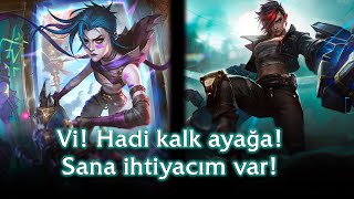 Arcane Paramparça Jinx — League of Legends 🇹🇷 Türkçe Seslendirme  Replikleri [upl. by Dnalevelc174]