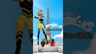 😰 Queen bee vs all akumatized villains season 1 💛 shorts trending viralvideo miraculousladybug [upl. by Tnecnivleahcim885]