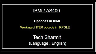 IBMi AS400 Working of ITER opcode in rpgle  as400 tutorial for beginners [upl. by Devol3]